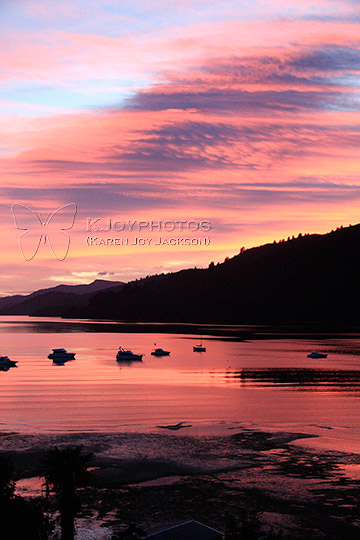 Sunrise on the Queen Charlotte Track